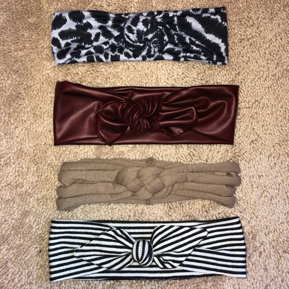 Bundle Baby Girl Headbands, Size 6-12 Months